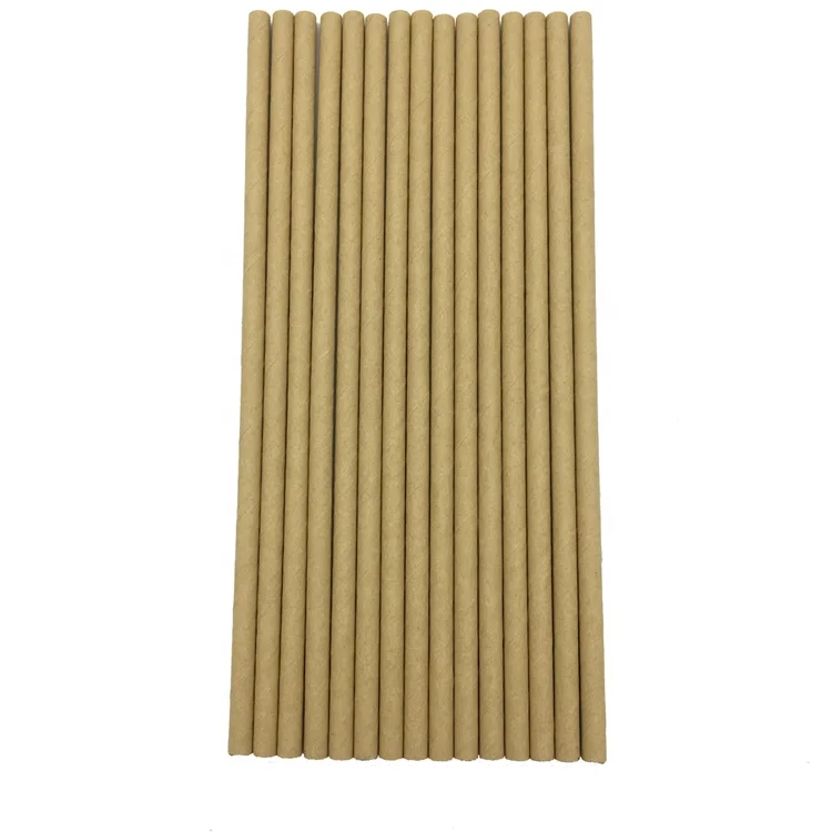 Accessories OEM 100% Full Brown Food Grade Paper Straw Eco Customized Kraft Paper Straw