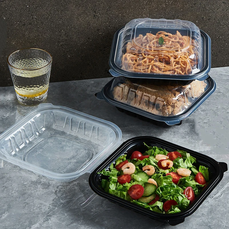 Wholesale Price 1 3 Compartment Disposable Plastic Dual Color PP Food Container for Food Takeaway