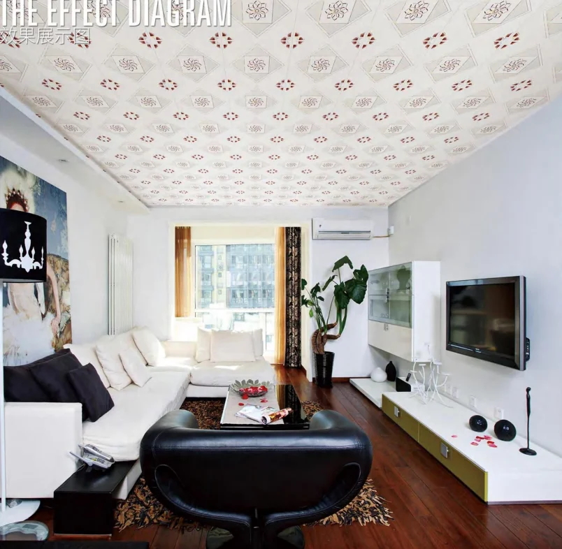 Interior Artistic Roof Decorative Pvc Ceiling for Home Decoration Waterproof OEM Modern Waterproof Wall Panels Malaysia 5mm~15mm