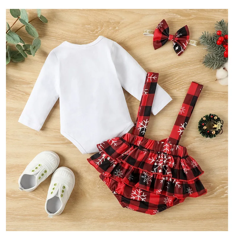 Christmas 2024 Baby Clothing Dress Costume Baby Girls 1st Birthday Puffy Dress Red Clothes Fashion Toddler Girls Clothes