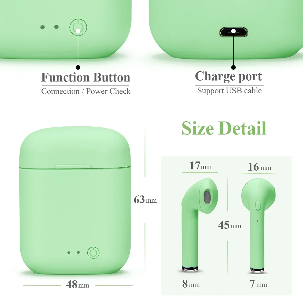 TWS mini2 Bluetooth Headset i7mini i7s tws Binaural Sport v5.0 Macaron wireless Bluetooth Earbuds