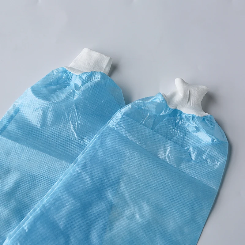 Custom High Quality pp pe isolation gown Breathable Isolation Gown Disposable Blue disposable overall