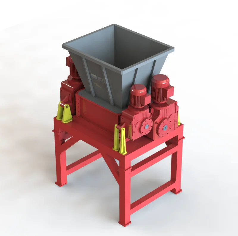 Dual axis plastic shredder, suitable for high-performance steel and wood