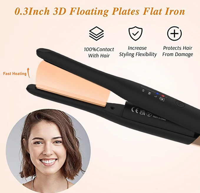 Supplier New Trend Korea Rechargeable Small Unplugged Hair Straightener Customized Titanium Mini Hair Wireless Flat Iron