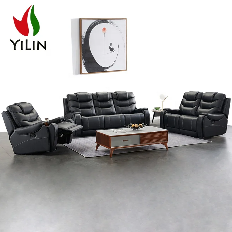 R646-1Wholesale genuine synthetic leather cheap 1s+2s+3s sectional sofa