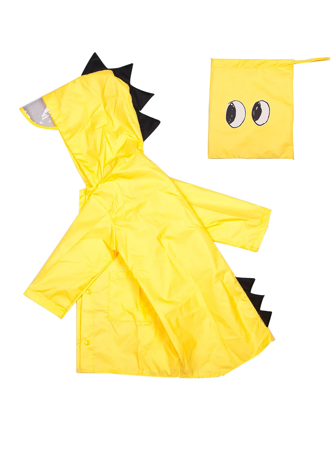fashion portable eco friendly lipstick foldable waterproof Polyester raincoat for kids children