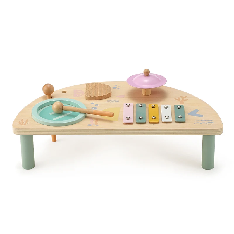 Montessori Wooden Xylophone Toddler Music Percussion Musical Toys Wooden Baby Drums Set Girls