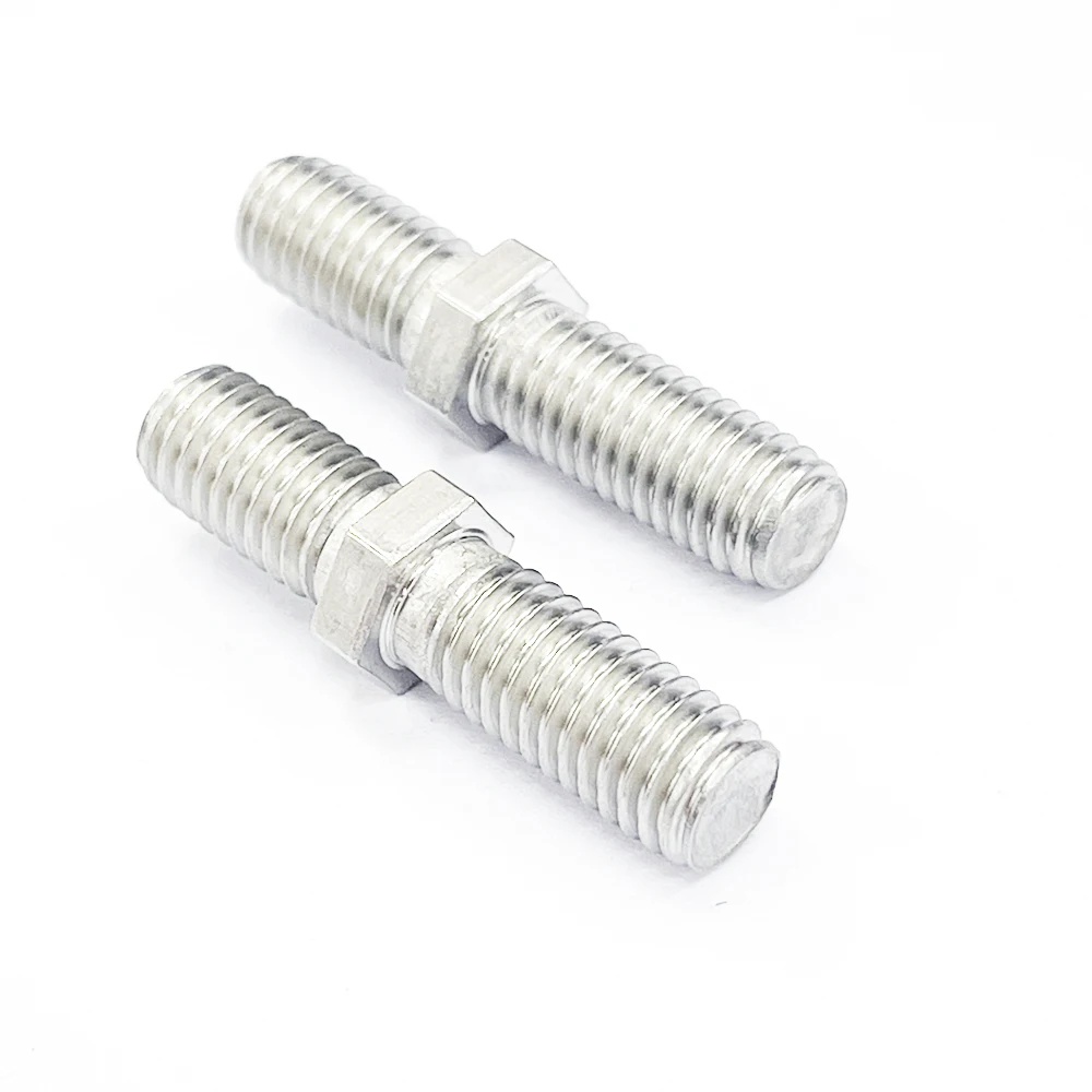 Stainless steel outer hexagonal positive tooth screw tooth stick combination screw double-headed bolt double-headed stud
