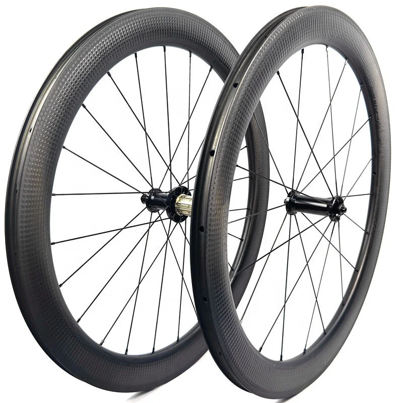 Carbon Wheelset 700C Road Rims Brakes 58mm Racing Bike Carbon Wheel Tubeless