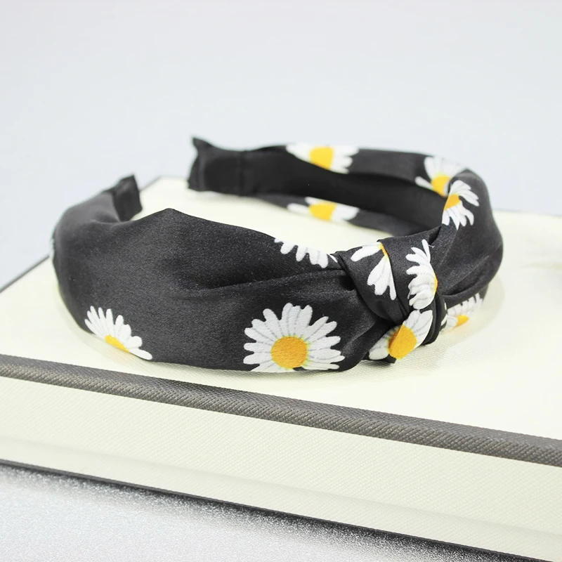  New fashion silk country style chrysanthemum printing small fresh women hair