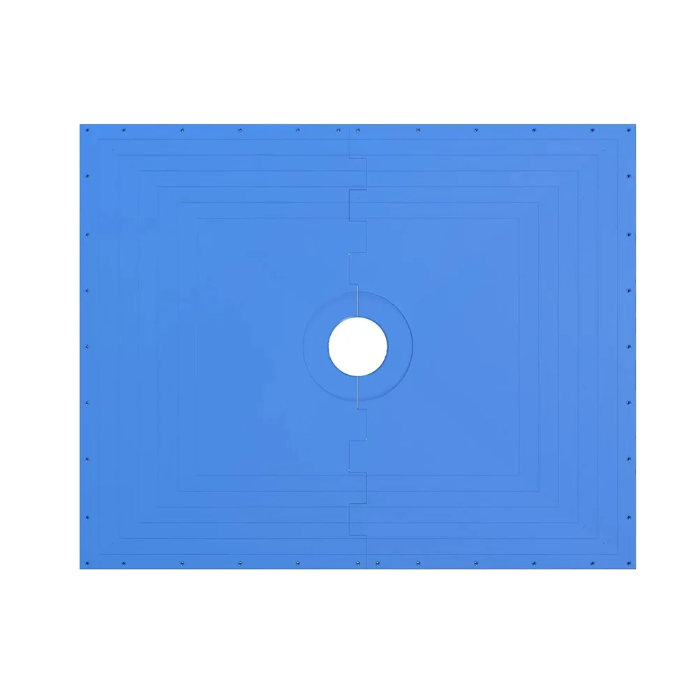 60X48in Shower Tray Pan ABS Material 2 Pieces Interlocked Watertight Fiberglass Reinforced