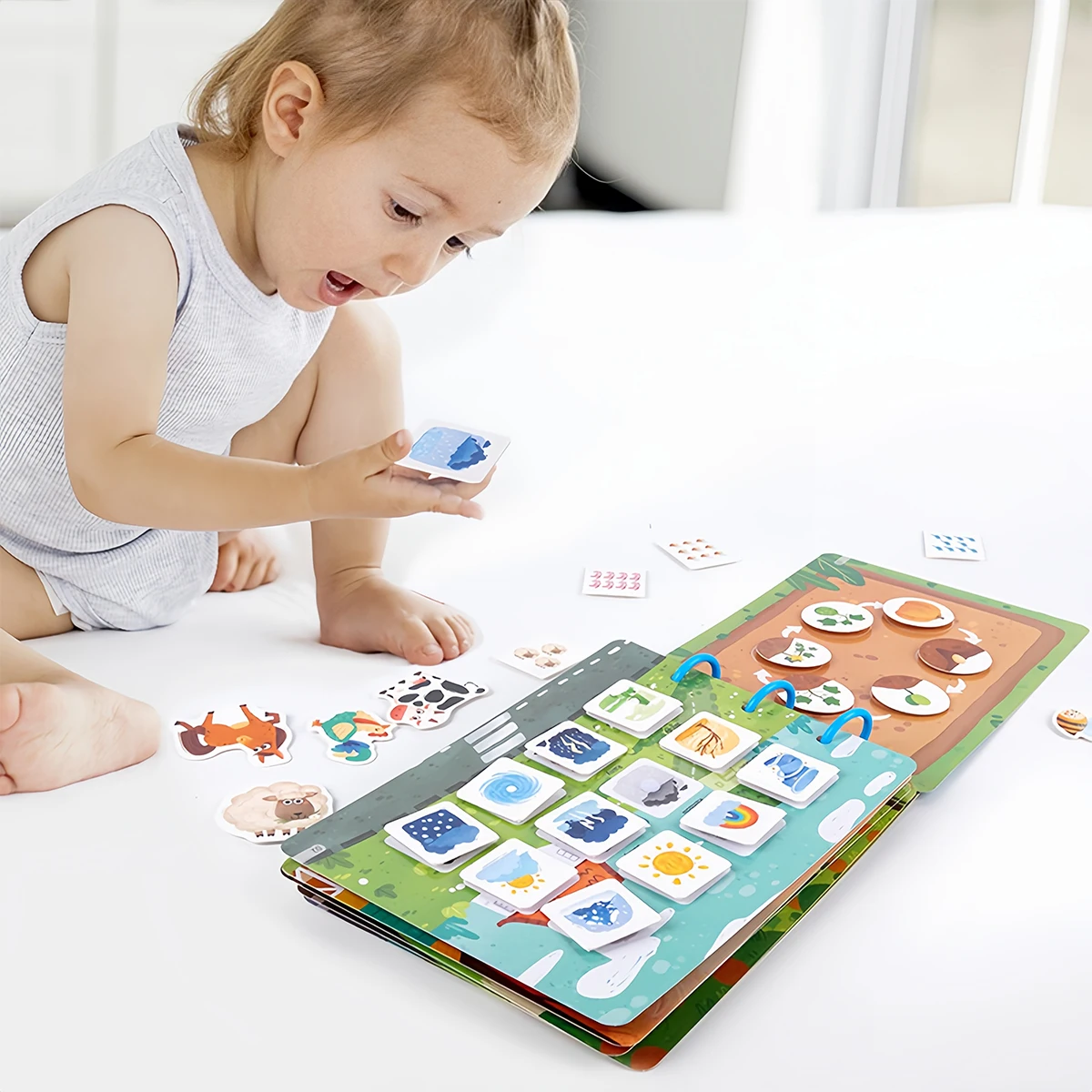 Paper Quiet Activity 3d Puzzle Board Match Sensory Montessori Children Education Preschool Learning Book Toys For Kid Girls Boys
