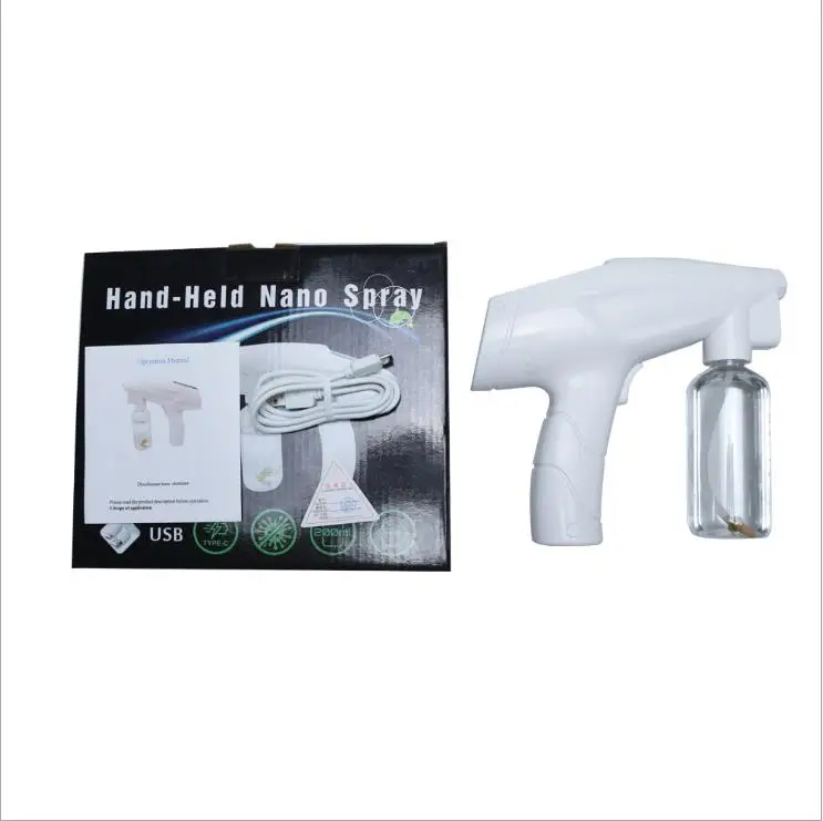 
Anti Backflow Wireless Fogger Cordless Blue Nano Spray Gun Rechargeable Disinfection Car Spray Fog Machine Christmas Gift 2021 