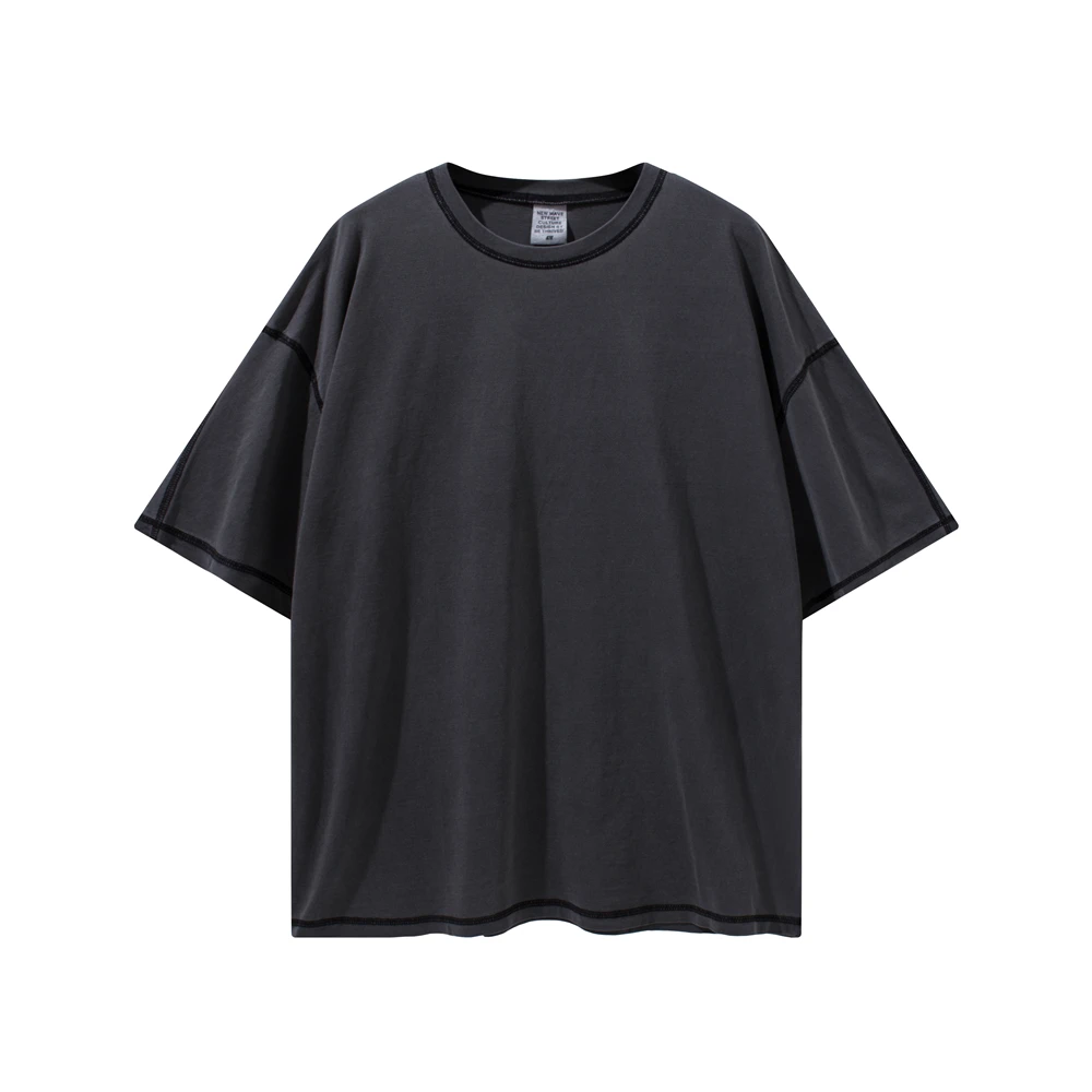 Wash T-shirt Hip Hop Relaxed Fit Raglan tshirt Streetwear 100% cotton men tshirt plus size vintage washed oversized t-shirts