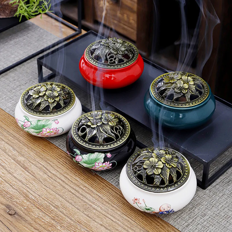 Factory Exquisite New Custom Ceramic Portable Home Incense Stick Holder Luxury Incense Burner