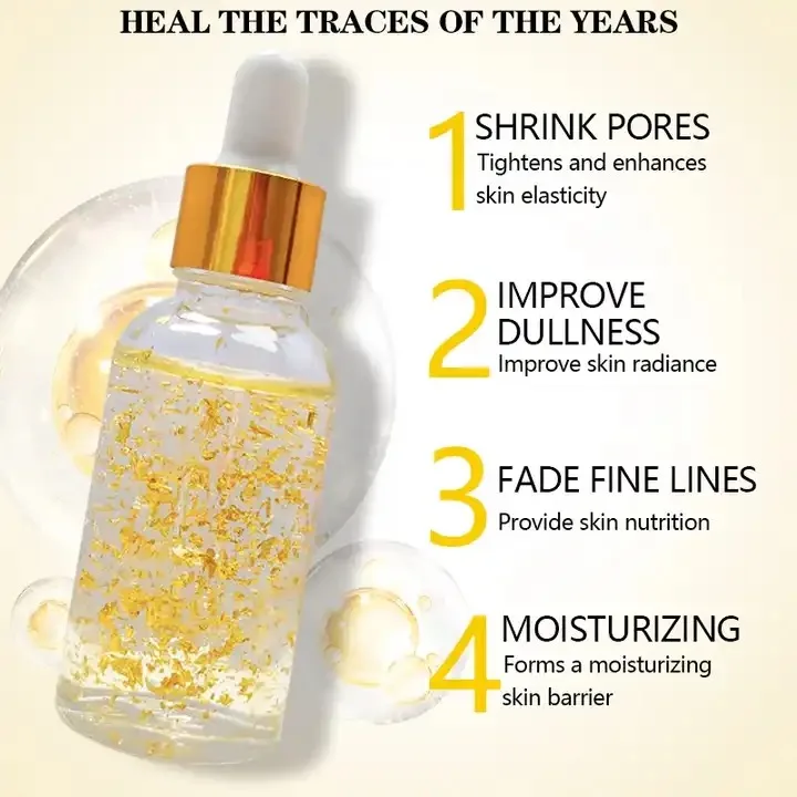 Customize Label Korean 4 in 1 Face Serum Skin Care Removing Dark Spots Natural Organic Vitamin C Whitening 24 K Gold Face Serum