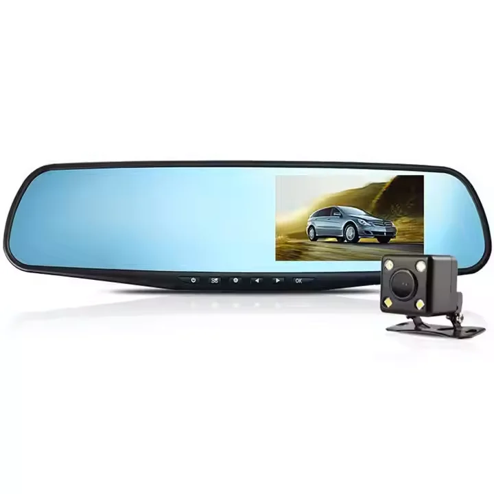 Dual Lens Dash Cam Car DVR HD 1080P Rearview Mirror Driving Recorder Parking Monitoring Vision for All Models Black Box tools