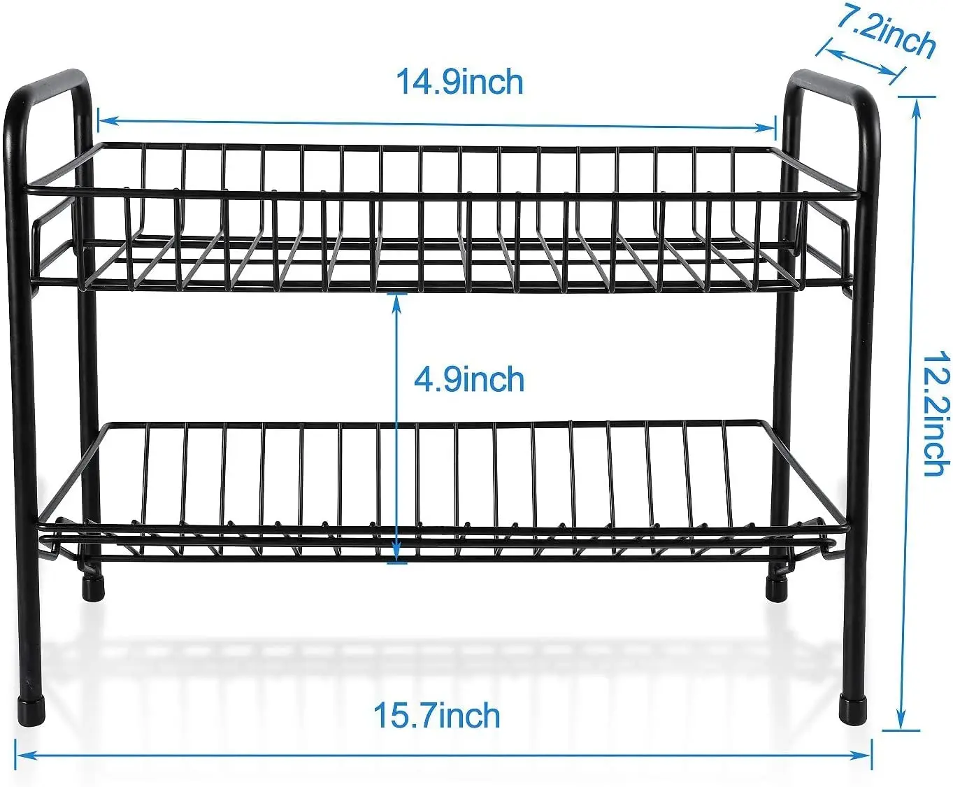 Fruit And Vegetable Storage Basket 2 Tier Fruit And Vegetable Display Stand For Kitchen Countertop