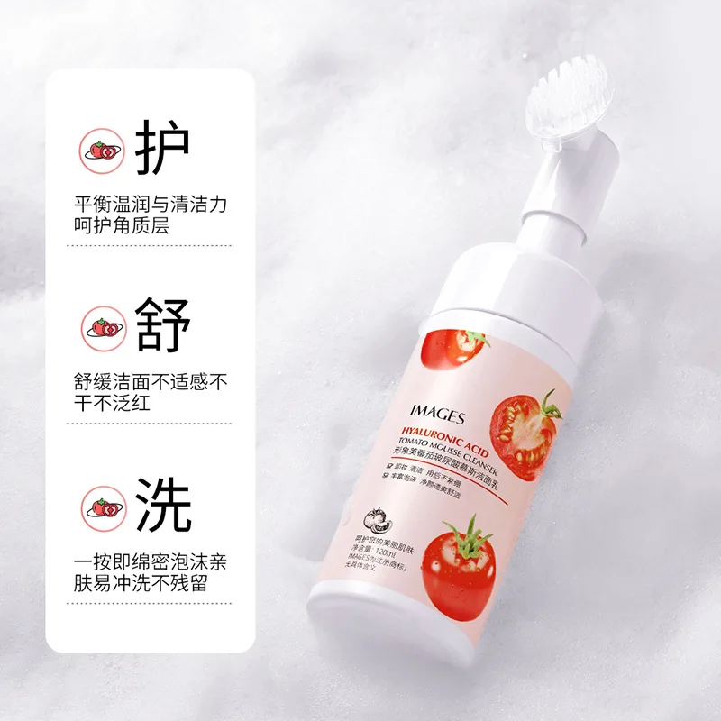 Tomato Hyaluronic Acid Mousse Cleanser Hydrating Deep Cleansing Gentle Cleanser Wholesale
