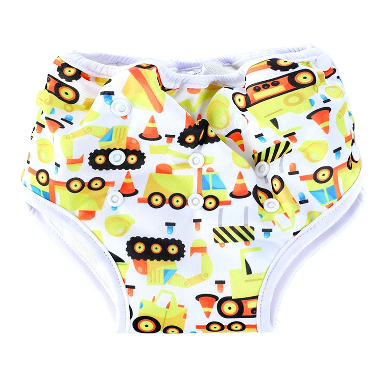 Baby Cloth Diaper for Toddler Potty Training Pants Printed Adjusted Waterproof Bamboo Fiber PUL Waterproof Fabric Leak Guard