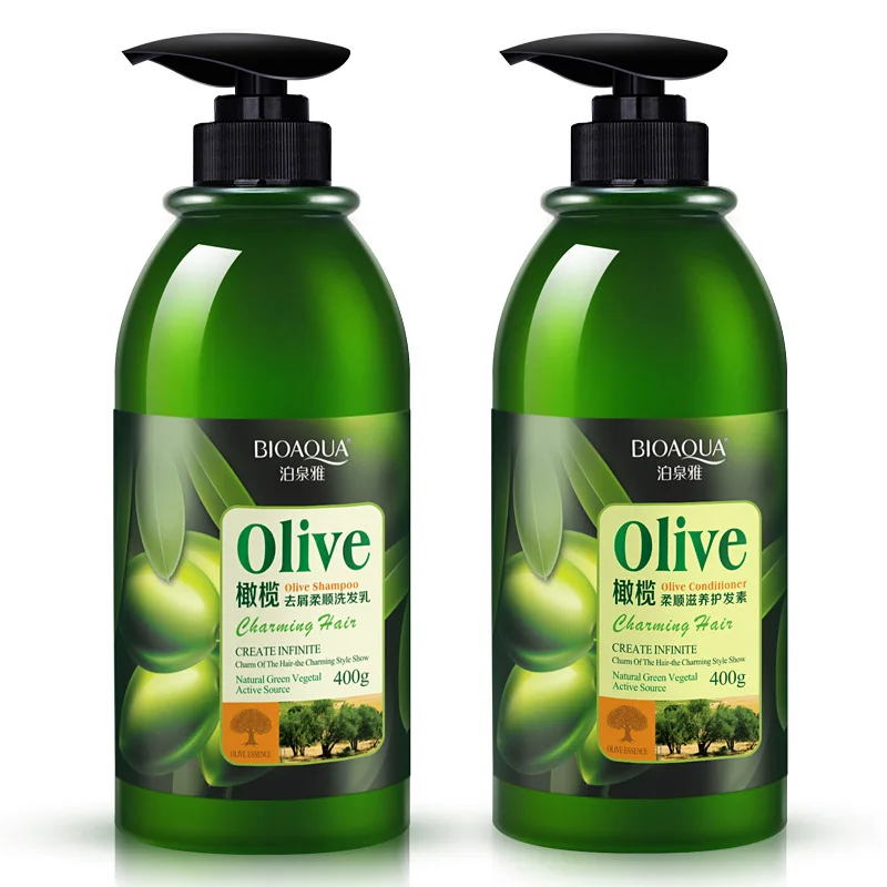 Ze Light Luxury Wholesale Private Label Vegan Natural Organic Olive Oil Hair Care Shampoo and Conditioner Set