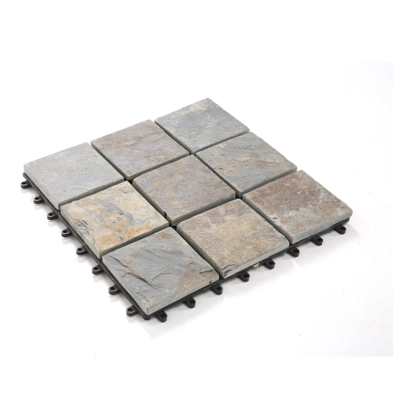  Pebble stone deck tiles for home garden floor easy-install diy