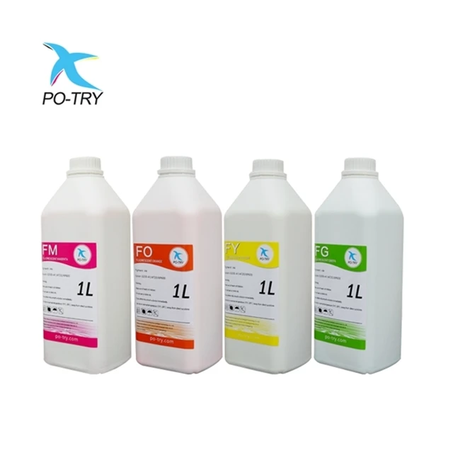 PO-TRY 1000ml Factory Supply Waterproof Heat Transfer Premium Fluorescent Ink DTF for L805 L1800