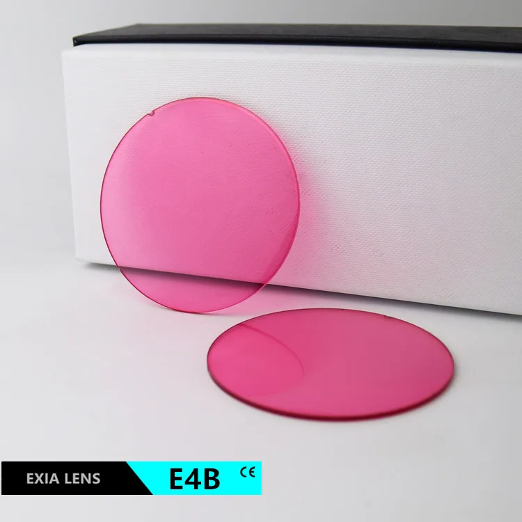 Объектив EXIA E4B-A розовых и красных солнцезащитных очков, UV400, зеленые покрытия, диаметр 75 мм, кривая основания 2