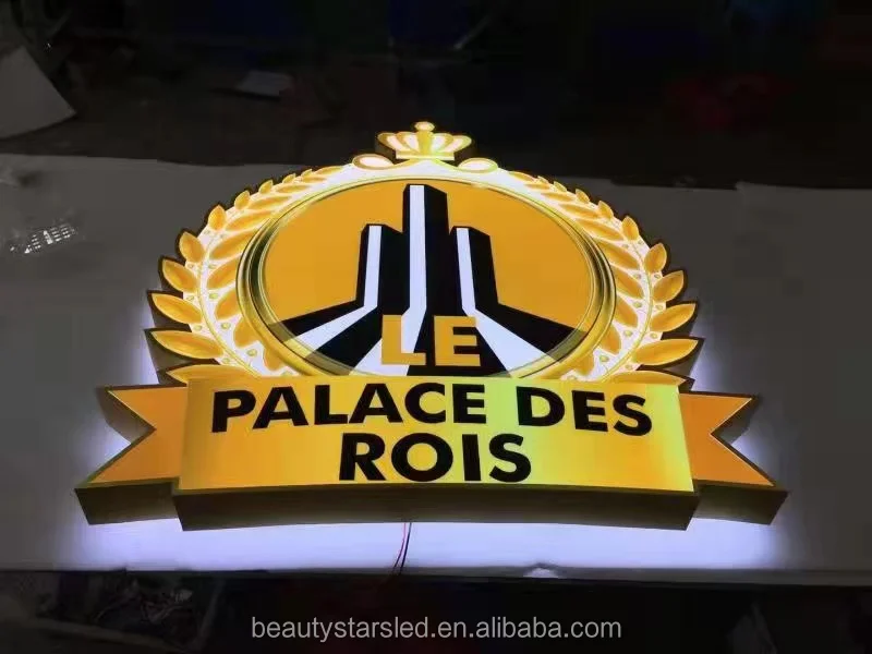 Supplier customized outdoor signage acrylic custom with light door store sign 3d hotel led signage
