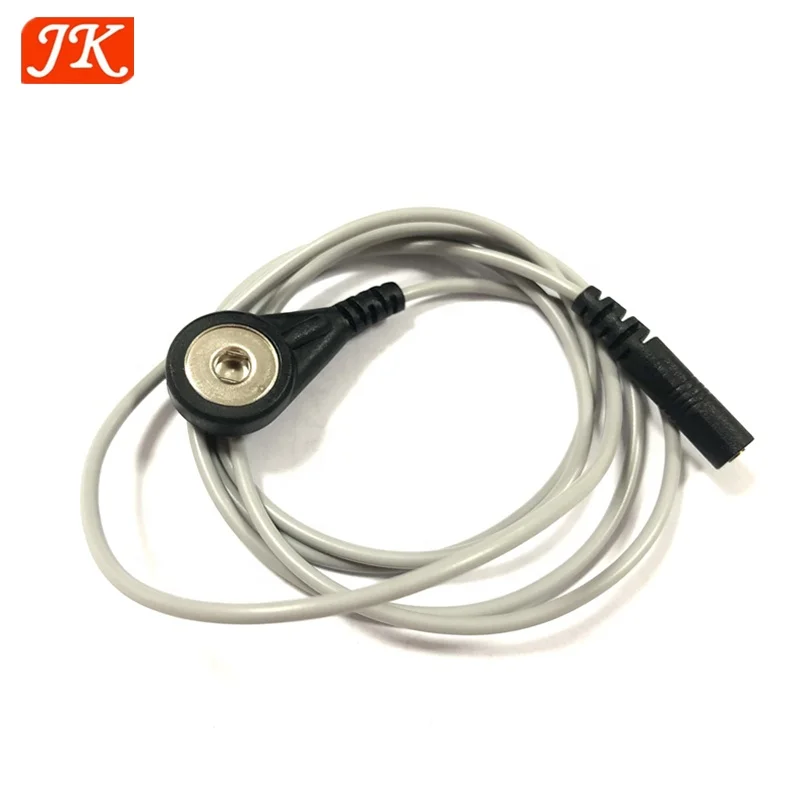 Jinke 3.9mm snap electrode cable digital ems lead wire tens electrodes cable for tens ems machine