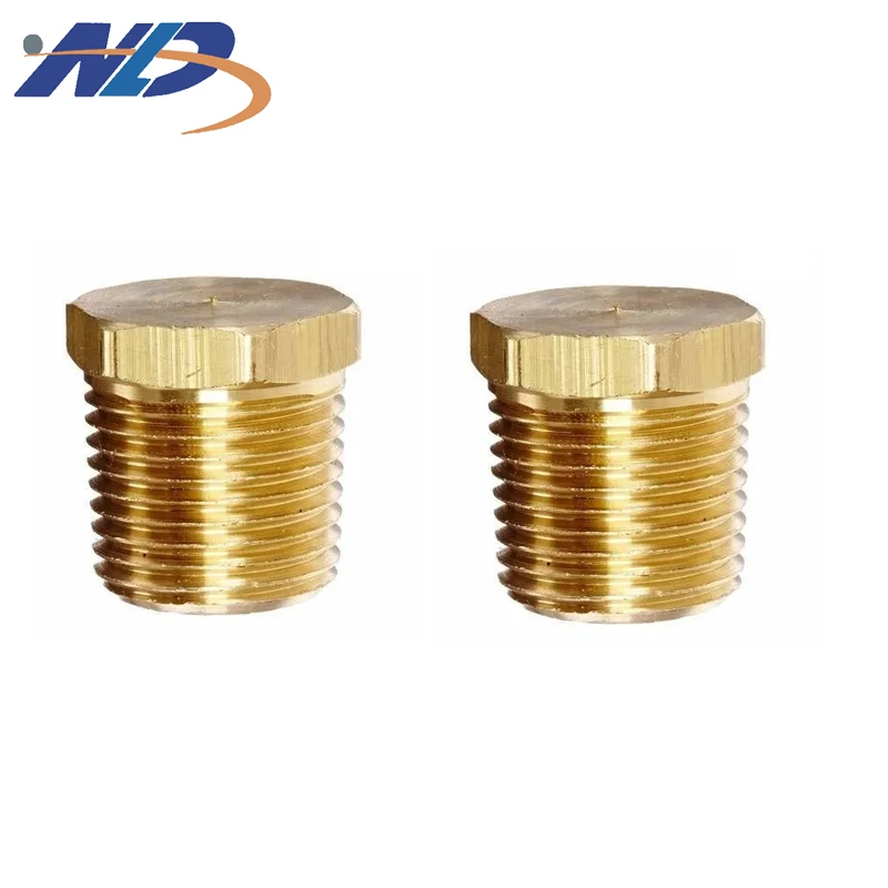 OEM  Water System 1/2' 3/4' 3/8'Compression BSPP NPT Brass Hose Fittings Straight Hex Plugs