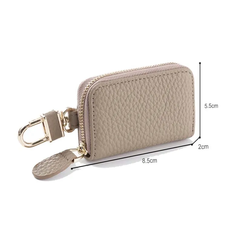 New Design 2024 Brand Custom Famous Key Pouch Full Grain Cow Leather Key Holder Custom Vintage Style Key Case