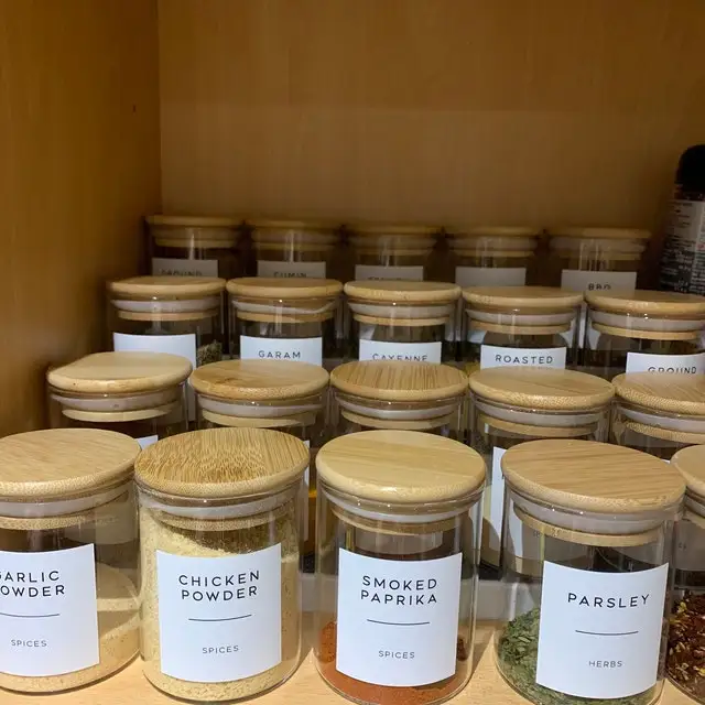 Custom Kitchen Containers Organizing Pantry labels Waterproof Seasoning Spice Jar Labels Minimalist White Labels Spice Stickers