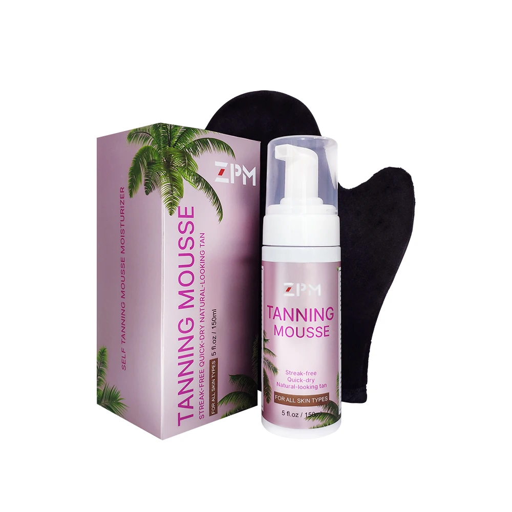 ZPM OEM/ODM Private Label Lookoing Tan Ultra Dark Organic Fake Tan Foam Coconut Self Tanning Mousse