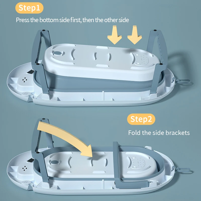 Новые стильные товары, детские товары для ванны, детские товары для ванны, Детская Пластиковая Складная портативная Ванна