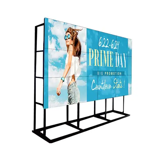 2x2 2x3 3x3 Floor Standing 55inch Indoor Seamless Video Wall Narrow Bezel LCD Video Wall Monitors for Advertising