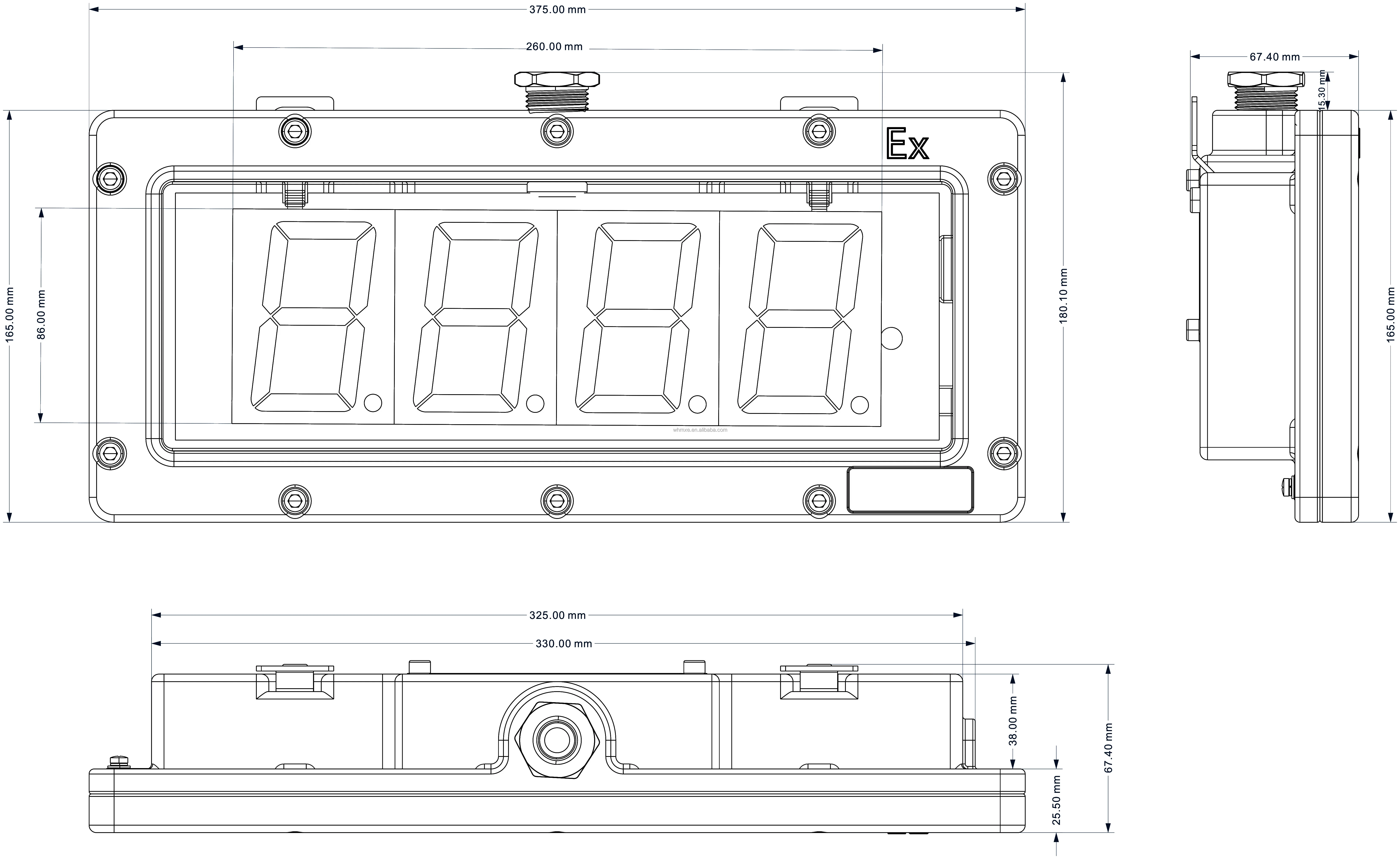 Explosion-Proof Robust LED Digital Display Screen for Industrial Use Modbus-RTU/ASCII Supported LED Display Explosion-proof