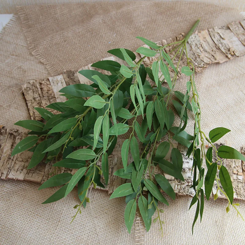 Yopin-1894 Artificial White Willow Tree Branch Green Plants Willow Branches