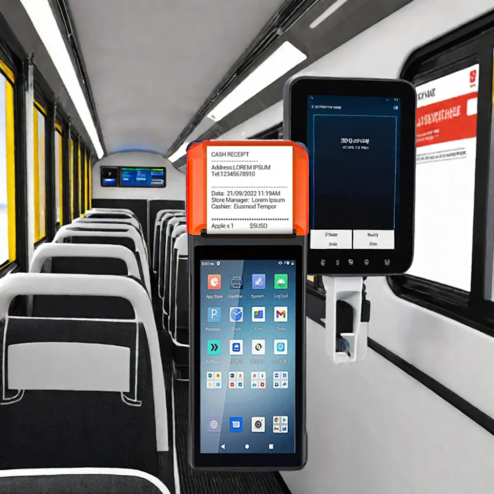Mobile Ticket Printer NFC Payment Electronic Bus Ticketing Machine POS Hardware R330 Plus