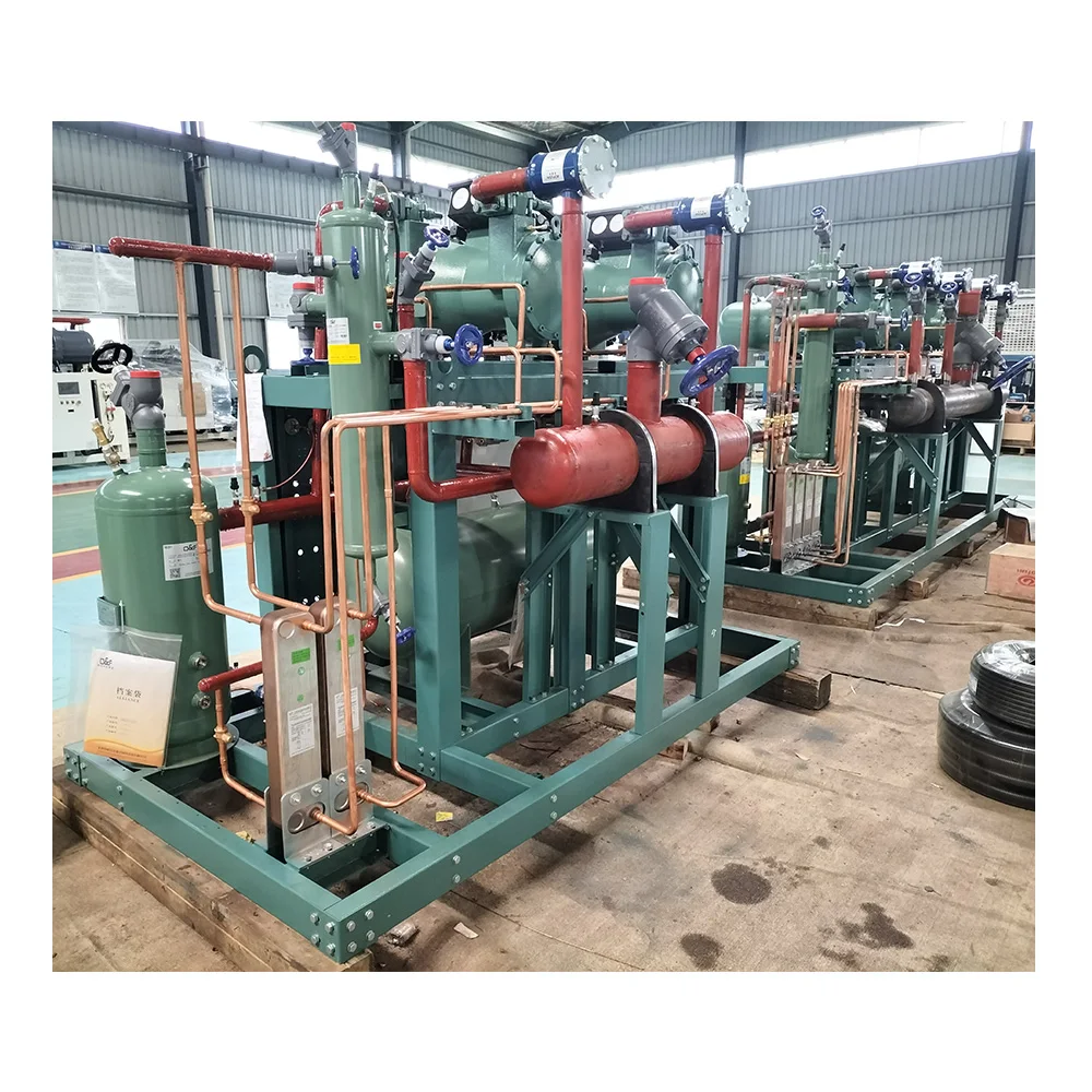 Manufacture sale Cold Storage Outdoor Freezer Unit 4 parallel Refrigeration Screw Compressor Condensing Unit Refrigeration Unit