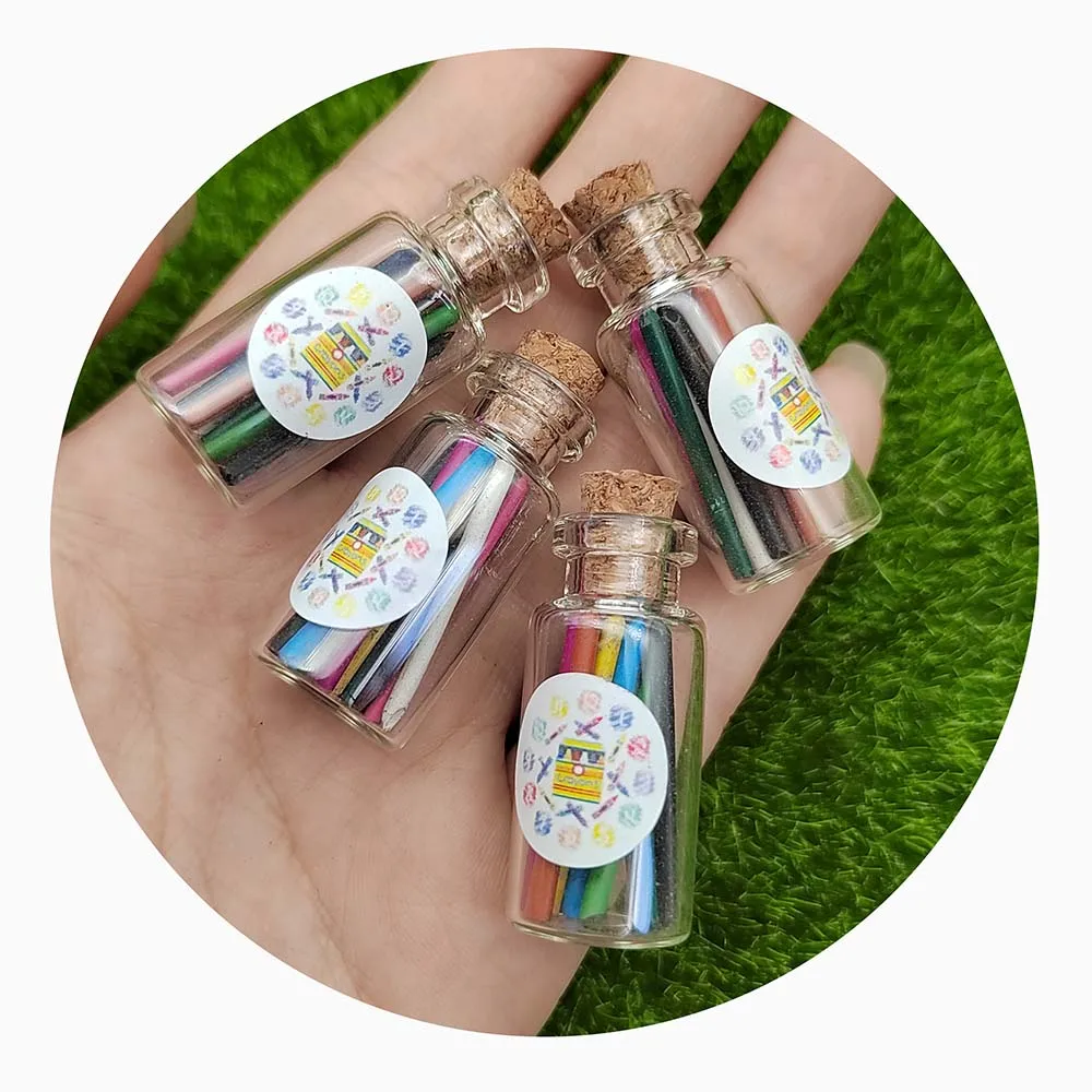 Back To School Toys Colorful Mini Pencil Model Doll house Miniature Accessories Simulation Model Toys For Doll Kids Gift
