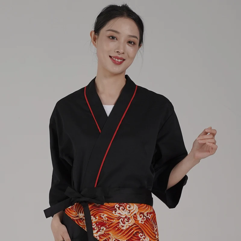 Restaurant Staff Male bar Café Female Waitress Uniform Universal Barbecue Sushi Clothing Custom logo