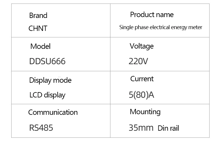 CHINT Superior Quality utility type DDSU666 Single-phase electronic DIN guide rail digital watt-hour power meter energy meter