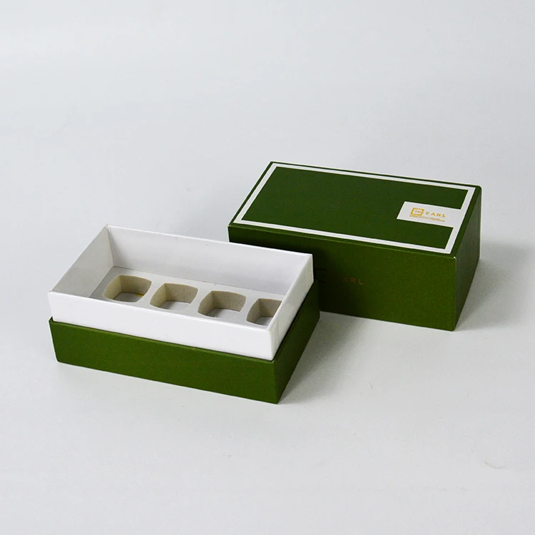 custom green color gold foil logo skin care cosmetic toner Toning lotion astringent packaging paper boxes with lid