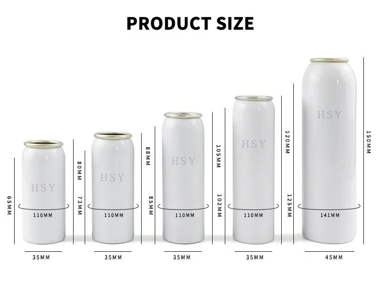 Custom White Aluminium Screw Lid Perfume Cosmetic Fancy Bottles Cap Label Refill 100ml-600ml Aerosol Spray Round Cans With BOV