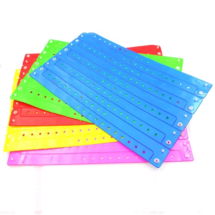 Custom High Quality Soft Comfortable Waterproof PVC Wristbands Customized Identity Vinyl ID Bracelet Wristband For Event