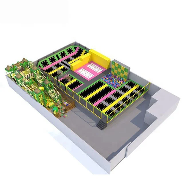 
 Модный дизайн на заказ коммерческий Взрослый Детский препятствия большой прыжок крытый батут парк  