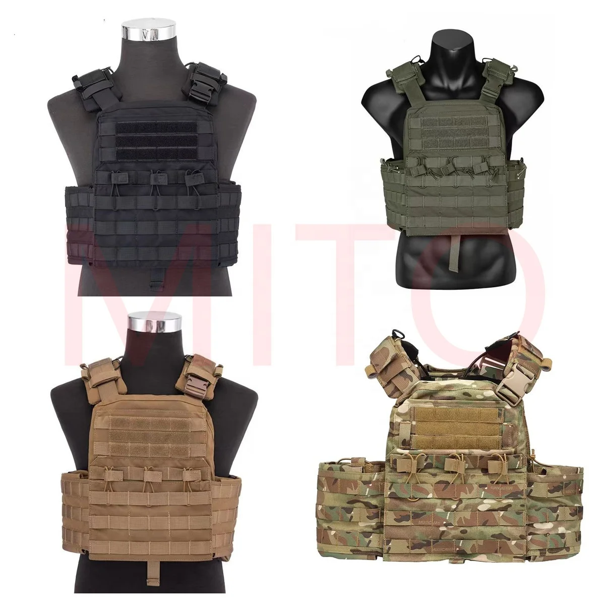 MITO tactical vest ready to ship Security plate carrier vest tactical laser cutting equipment For Shooting sales
