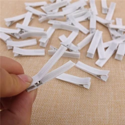 Fully Lined Alligator Clips Barrettes 1.75 inch Hair clips 45MM clip Ribbon Wrapped DIY Hair bow Accessories Making Supplies