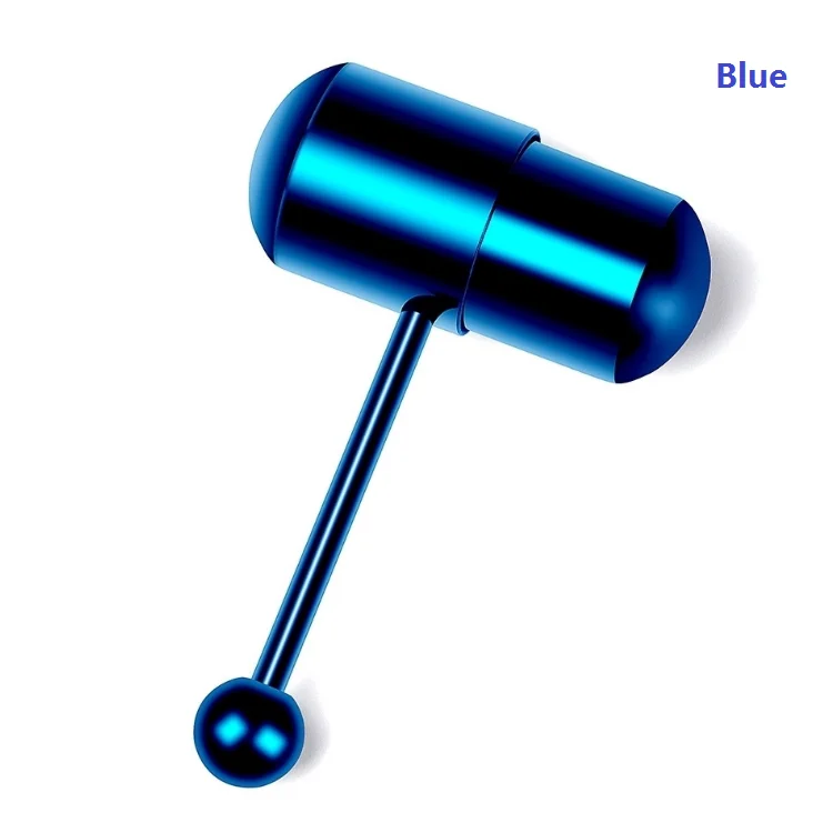 ZESEN Crazy Piercing Stainless Steel Body Piercing Kit - Rainbow Vibrating Tongue Ring with 2 Batteries